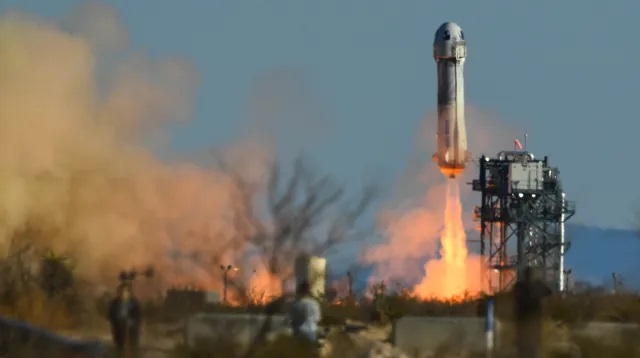 All-female Blue Origin space flight prepares for liftoff